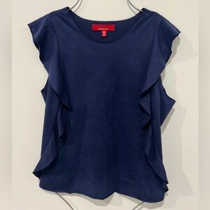 Saks Fifth Ave RED brand faux suede shirt